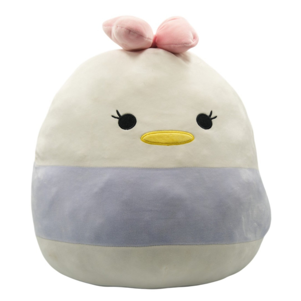 Disney Squishmallow Daisy Duck Plush 16" White Purple Bow Soft‎ Stuffed Toy